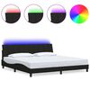 vidaXL Estrutura de cama sem colch&atilde;o Hanko 200x200 cm tecido preto