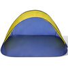 vidaXL Tenda de praia/para-sol dobr&aacute;vel amarelo