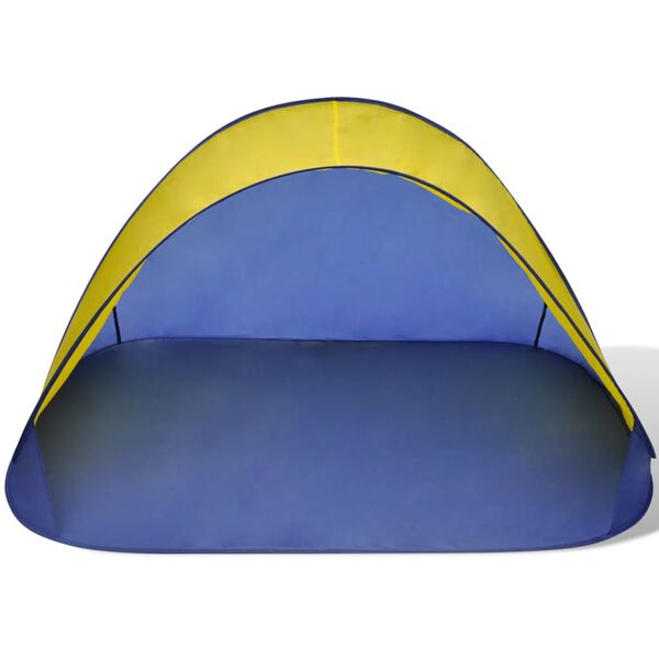 vidaXL Tenda de praia/para-sol dobr&aacute;vel amarelo