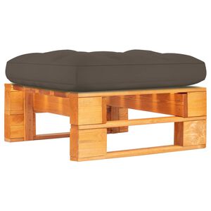 vidaXL Otomana de paletes para jardim pinho impregnado a castanho-mel