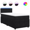 vidaXL Cama com molas/colch&atilde;o 90x190 cm veludo preto