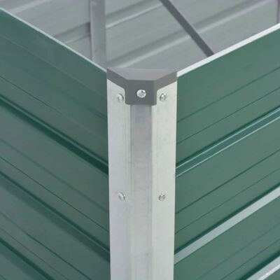 vidaXL Canteiro elevado de jardim aço galvanizado 240x80x45 cm verde