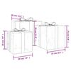 vidaXL Presentes de Natal iluminados 3 pcs 64 luzes LED branco quente