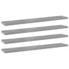 vidaXL Prateleiras para estante 4 pcs derivados de madeira cinza