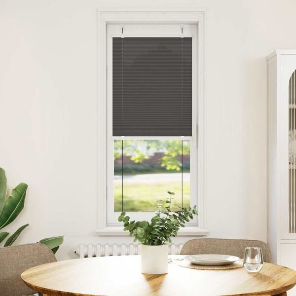 vidaXL Preto Plissada Cega 50x150 cm Largura Tecido 49,4 cm Poli&eacute;ster