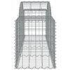 vidaXL Cestos gabi&atilde;o arqueados 10pcs 200x50x60/80 cm ferro galvanizado