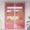 vidaXL Cortinas de voile com laços 2 pcs vermelho tinto 140x260 cm