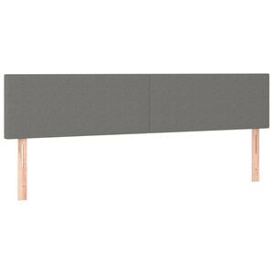 vidaXL Cabeceiras cinzento-escuro 160x5x78/88 cm tecido