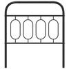vidaXL Cabeceira de substitui&ccedil;&atilde;o 90 cm metal preto
