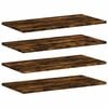 vidaXL Prateleiras de parede 4pcs derivados de madeira carvalho fumado