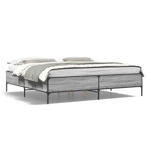 vidaXL Estrutura de cama 200x200 cm derivados madeira/metal