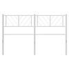 vidaXL Cabeceira de cama 135 cm metal branco