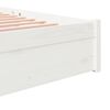 vidaXL Estrutura de cama super king pinho maci&ccedil;o 180x200 cm branco