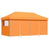 vidaXL Tenda para festas pop-up dobr&aacute;vel c/ 4 paredes laterais laranja
