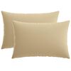 vidaXL Capa almofada 2 pcs HEERLEN Bege 50 x 75 cm Poli&eacute;ster