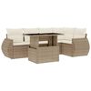 vidaXL 6 pcs conjunto de sof&aacute;s p/ jardim com almofad&otilde;es vime PE bege