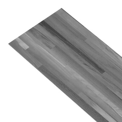 vidaXL Tábuas soalho não-autoadesivas PVC 4,46 m² 3 mm cinzento riscas