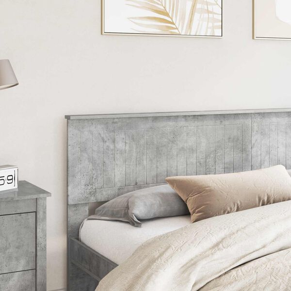 vidaXL Cabeceira Cinzento 200 cm Madeira processada