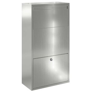 vidaXL Caixa para entrega de pacotes Prateado 44 x 22 x 82 cm