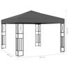 vidaXL Gazebo com cord&otilde;es de luzes LED 3x3 m tecido antracite