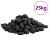 vidaXL Seixos polidos 25 kg 2-5 cm preto