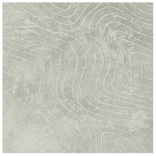 vidaXL Tapetes de &aacute;rea Quadrado PALMERAS Verde 240 x 240 cm Poli&eacute;ster