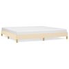 vidaXL Estrutura de cama sem colch&atilde;o 200x200 cm tecido cor creme