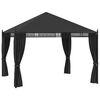 vidaXL Gazebo com cortinas 3,5x3,5x3,1 m antracite