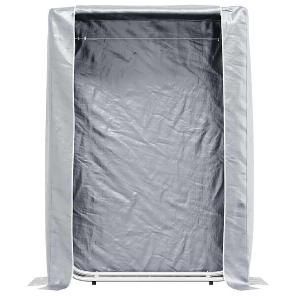 vidaXL Rack de lenha com tampa de chuva 100x25x150 cm a&ccedil;o galvanizado