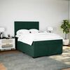 vidaXL Cama com molas/colch&atilde;o 140x190 cm veludo verde-escuro