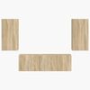 vidaXL Conjunto de Gabinete de Parede para TV 4 pcs Carvalho Sonoma