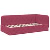 vidaXL Estrutura de Cama de Canto Vinho Vermelho 100 x 200 cm Veludo