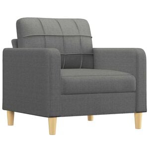 vidaXL Poltrona 60 cm tecido cinzento-escuro