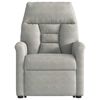 vidaXL Poltrona massagens reclin&aacute;vel elevat&oacute;ria microfibra cinza-claro