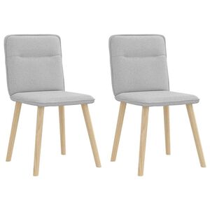 vidaXL Cadeiras de jantar 2 pcs tecido cinza nuvem