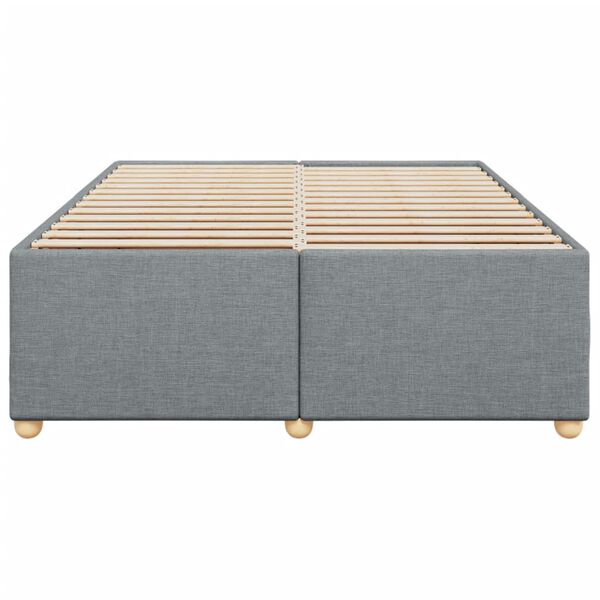 vidaXL Estrutura de cama sem colch&atilde;o 140x200 cm tecido cinzento-claro