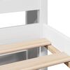 vidaXL Cama com estante sem colch&atilde;o 150x200 cm pinho maci&ccedil;o branco