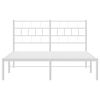 vidaXL Estrutura de cama com cabeceira 120x200 cm metal branco