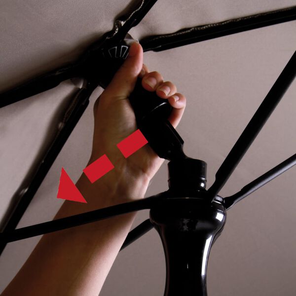 Madison Guarda-sol de jardim Patmos Luxe retangular cinzento-claro