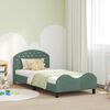 vidaXL Estrutura de Cama Infantil com Cabeceira Verde do Mar Veludo