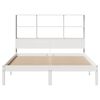 vidaXL Cama com estante sem colchão 120x190 cm pinho maciço branco
