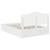 vidaXL Estrutura da Cama Branco 150 x 200 cm Madeira processada