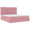 vidaXL Cama com Armazenamento com colch&atilde;o Rosa 180 x 200 cm Veludo