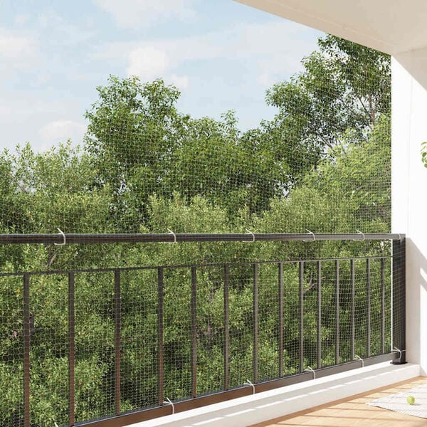 vidaXL Rede para gatos transparente 12x3 m Nylon