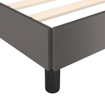 vidaXL Estrutura cama c/ cabeceira couro artificial 80x200 cm cinzento