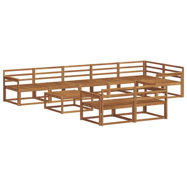vidaXL Conjunto de Sof&aacute;s para Exterior 9 pcs Natural