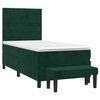 vidaXL Cama com molas/colch&atilde;o 90x190 cm veludo verde-escuro