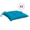 vidaXL Almofad&otilde;es de cadeira 2 pcs 40x40x7 cm tecido oxford azul-claro