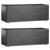 vidaXL Capas p/ mob&iacute;lia de jardim 2 pcs 8 ilh&oacute;s 192x82x65cm retangular