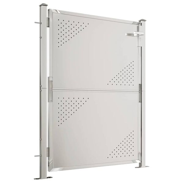 vidaXL Portão de jardim 100x120 cm Aço inoxidável